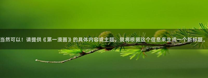 漫画岛屿：当然可以！请提供《第一漫画》的具体内容或主题，我将根据这个信息来生成一个新标题。